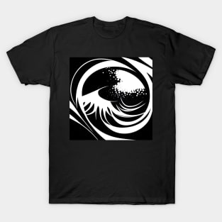 Extensive large wave that becomes a volcano. T-Shirt